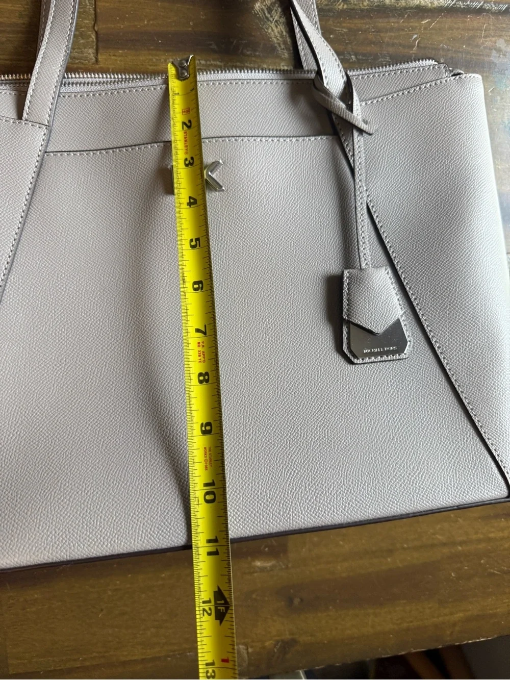 Michael kors Maddie Silver Leather Tote